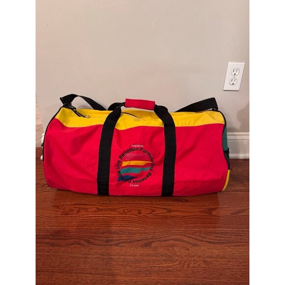VTG United Colors Of Benetton Duffle Bag Color Block F1 Racing Team Italian